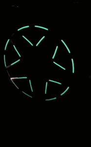 20 pcs reflective car wheel stickers applied to tire rims