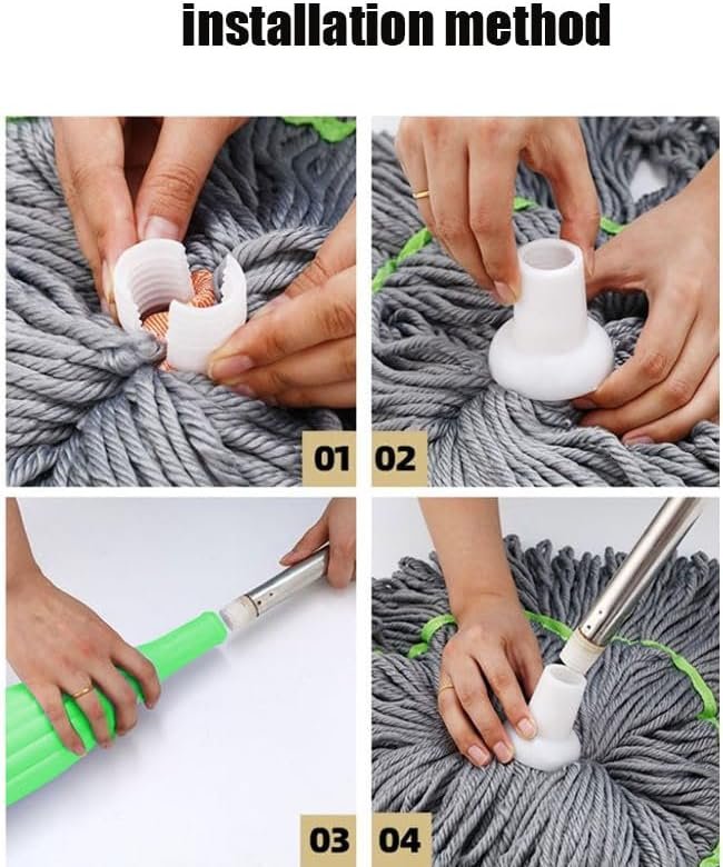 Self-wringing mop feature