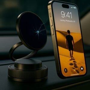 Adjustable Magnetic Car Phone Mount Holding Smartphone Securely